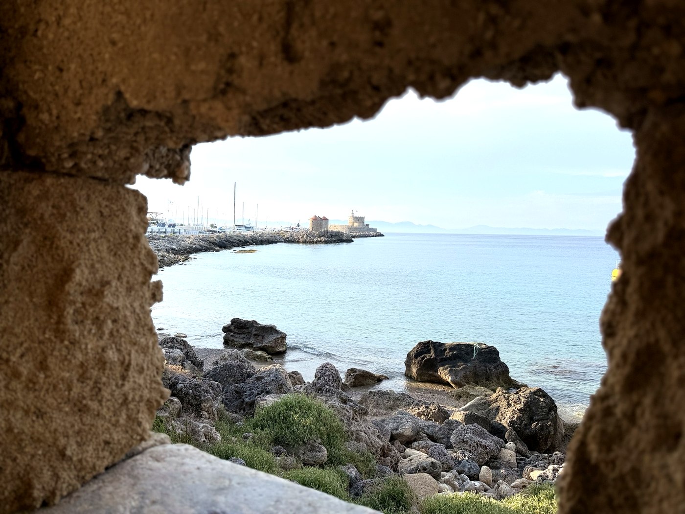 Windmills at Mandraki Harbour in Rhodes