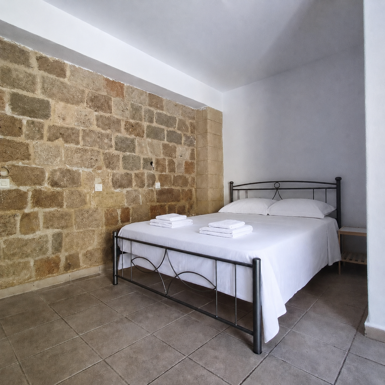 Double room with private bathroom at Rhodes Youth Hostel