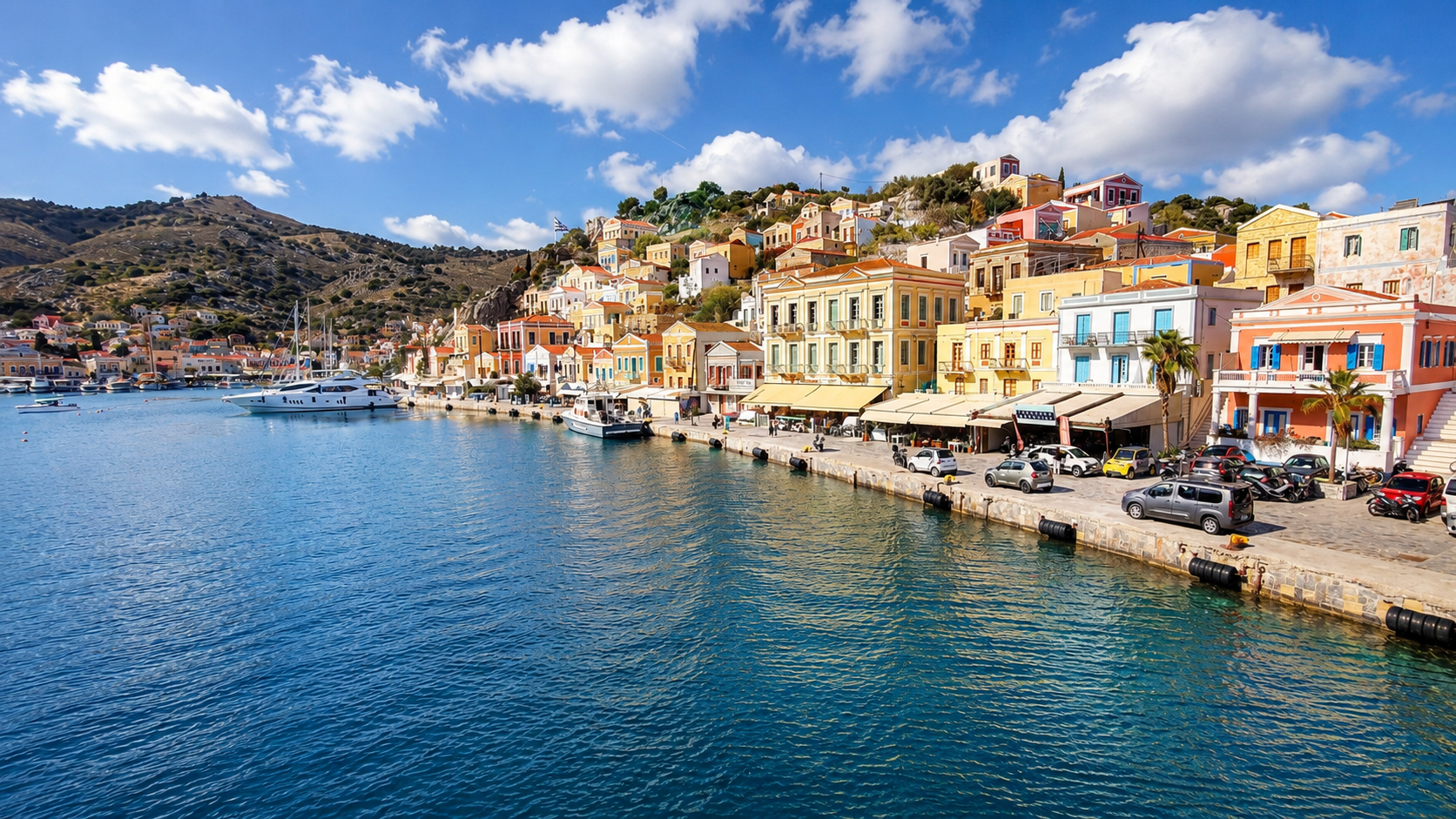 Symi Island harbour near Rhodes